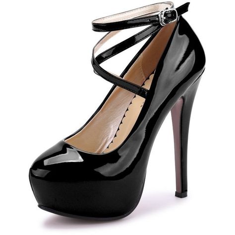 OCHENTA Women's Ankle Strap Platform Pump Stiletto Heel Party Dress... ($25) ❤ liked on Polyvore featuring shoes, pumps, ankle strap stilettos, platform pumps, high heel stilettos, ankle wrap pumps and ankle tie pumps Womens Saddle Shoes, Wedding Shoes High Heels, Wedding Shoes Platform, Wrap Shoes, Ankle Strap High Heels, Womens Stilettos, Wedding Shoes Heels, Pumps Heels Stilettos, Ankle Strap Shoes