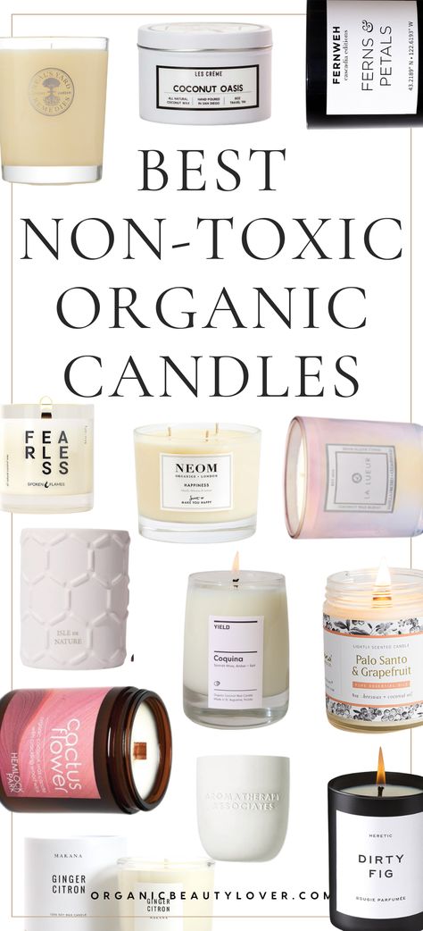 Toxic Free Products, Best Natural Candles, Non Toxic House Scents, Clean Burning Candles, Organic Candle Making, Non Toxic Candle Making, Non Toxic Aesthetic, Sustainable Candles, Clean List