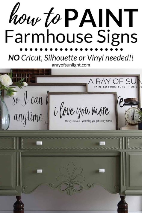 How To Make Large Wood Signs, Farmhouse Signs For Bedroom, Printable Farmhouse Signs Free, Diy Farmhouse Painting, Paint Letters On Wood, Farmhouse Sign Ideas, Dyi Signs, Diy Farmhouse Sign, Woods Project