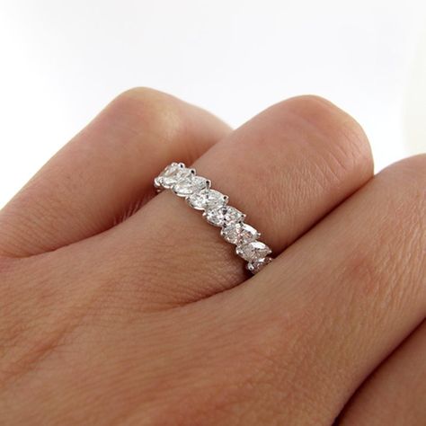 Moissanite Wedding Band, Full Eternity Ring, Types Of Diamonds, Marquise Cut Diamond, Bridal Bands, Eternity Wedding Band, Moissanite Wedding Bands, Bridal Ring Set, Engagement Ring Wedding Band