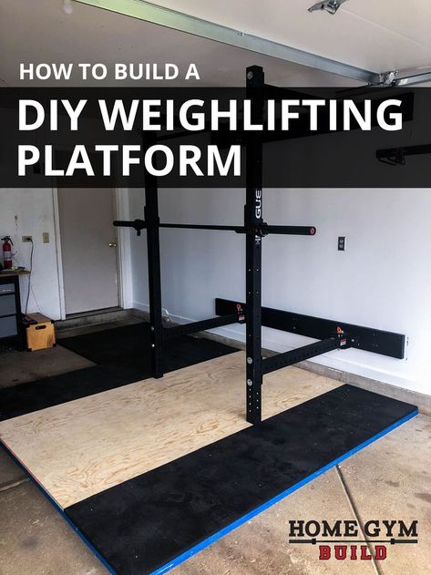 Garage Gym Diy, Deadlift Platform, Weightlifting Platform, Crossfit Home Gym, Building A Home Gym, Backyard Gym, Diy Gym Equipment, Home Gym Garage, Lifting Platform