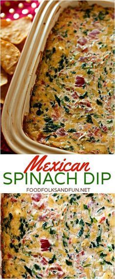 Mexican Spinach Dip Recipe, Mexican Spinach Dip, Mexican Spinach, Queso Dip Recipes, Spinach Dip Recipe, Mexican Appetizers, Cheesecake Dip, Taco Dip, Dips And Appetizers