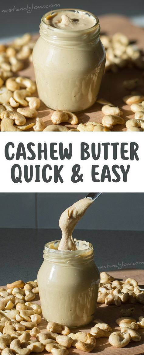 How to Make Cashew Nut Butter Cashew Nut Butter, Cashew Butter Recipe, Nut Dessert, Vegan Staples, Nut Butter Recipes, Detox Foods, Cashew Recipes, Dr Gundry, Homemade Nut Butter