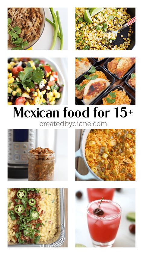 Mexican Food for 15+ party, great for meal planning, parties, gatherings, feed a crowd Mexican Dinner Ideas For A Crowd, Mexican Food Recipes For Large Crowd, Mexican Food To Feed A Crowd, Mexican Dinner For Large Crowd, Mexican Dinner For A Crowd, Make Ahead Mexican Food For A Crowd, Mexican Food For A Crowd Parties, Mexican For A Crowd, Mexican Food For A Crowd