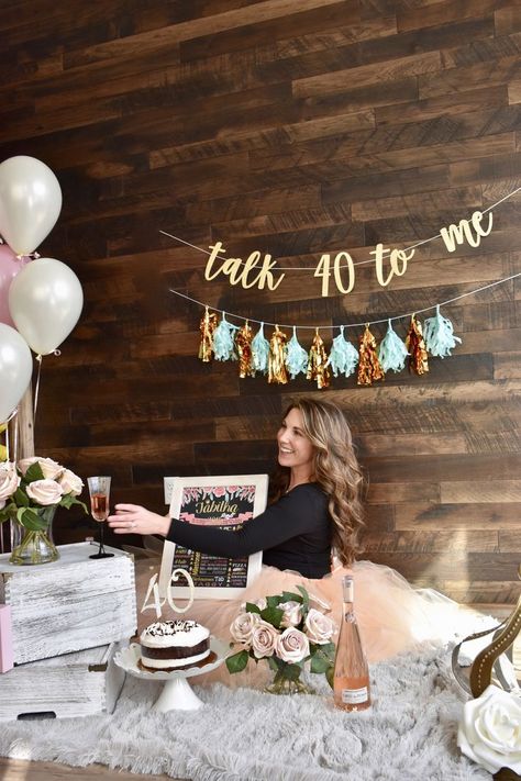 40th Birthday Ideas For Mom, Women 40th Birthday Ideas Party Themes, 40th Birthday For Women Decoration, At Home 40th Birthday Ideas, 40 Year Old Birthday Theme, 40th Surprise Birthday Ideas For Women, Talk 40 To Me Birthday, In My 40s Era Birthday, Forty Fiesta 40th Birthday