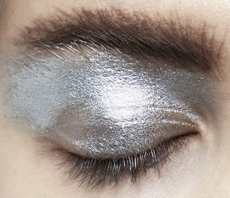 CHIC BEAUTY l silver l eyeshadow Carlson Young, Silver Makeup, Silver Eyeshadow, Silver Aesthetic, Magnus Bane, Silver Eye, Leia Organa, Sopot, Make Up Inspiration