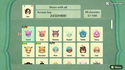 Miitopia Mii Codes, Miitopia Characters, Miitopia Access Key, Mii Characters, Game Setup, Code Switching, Nintendo Games, Gaming Setup, Video Game