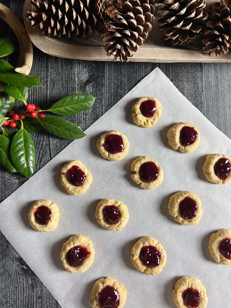 Lingonberry Jam, Cookie Assortment, Orange Cardamom, Jam Thumbprint Cookies, Winter Baking, Jam Tarts, Thumbprint Cookies Recipe, Seasonal Desserts, Superbowl Party Food