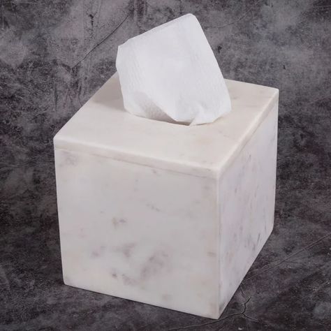 Creative Home Off-White Marble Tissue Box Holder, Tissue Box Cover Boutique - White - N/A - On Sale - Bed Bath & Beyond - 30531805 Marble Bath, Life Tools, Bedroom False Ceiling Design, Slate Stone, Tissue Box Holder, Organic Style, False Ceiling Design, Tissue Box Cover, Contemporary Home Decor