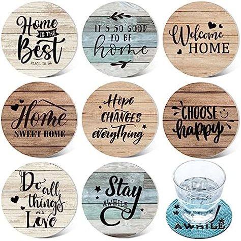 Ideas For Coasters, Cricut Coaster Ideas, Coasters Diy Wooden, Wooden Coasters Diy, Painting Coasters, Coasters Diy, Coaster Ideas, Blue Diy, Art Coasters