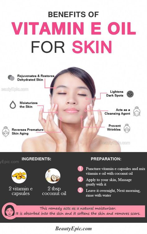 Benefits of Vitamin E Oil for Skin #Eyebrows Benefits Of Vitamin E Oil, Vitamin E Oil For Skin, Benefits Of Vitamin E, Vitamin E Capsules, Skin Care Routine For 20s, Oil For Skin, Baking Soda Shampoo, Lighten Dark Spots, Wrinkled Skin