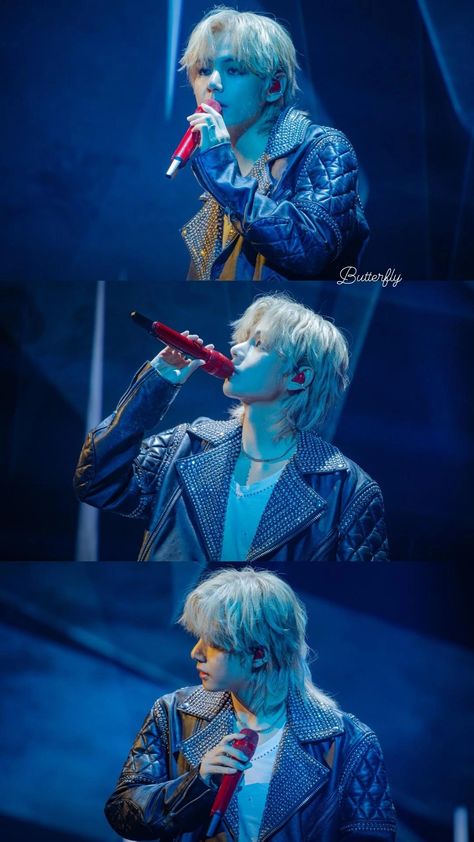 Blue Tracksuit, Blue Song, Love Me Again, Bts V Pictures, V Cute, Purple Hoodie, Samar, Blue V, Blue Outfit