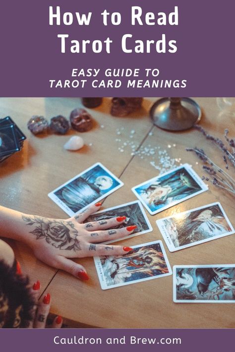 A guide to tarot card meanings and symbolism. In this post we go over my keyword technique for easily understanding tarot card meanings and get started reading your own tarot cards quickly.   #witchcraft #tarot #tarotcards #occult #divination #witch #pagan Understanding Tarot Cards, Understanding Tarot, Oracle Cards Art, Elemental Witchcraft, Angelic Numbers, Witchcraft Tarot, Divination Witch, Crystals Magic, Learning Tarot