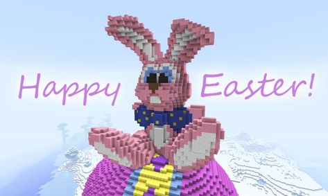 easter bunny images | JUMBO Easter Bunny Minecraft Project Bunny Minecraft, Minecraft Easter, Easter Bunny Images, Bunny Images, Easter Backgrounds, Minecraft Map, The Easter Bunny, Minecraft Projects, The Egg