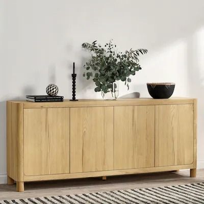 Buffets and Sideboards - Bed Bath & Beyond Scandi Sideboard, Oak Wood Veneer, Wide Sideboard, Buffets And Sideboards, Adjustable Stool, Oak Sideboard, Classic Home, Buffet Cabinet, Online Furniture Shopping