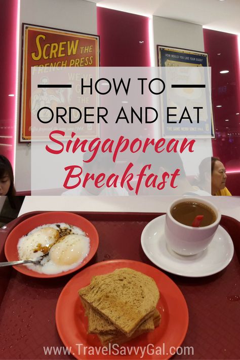 Want to eat like a local in Singapore?  Read on for all the details you need to order and eat a traditional Singaporean breakfast!  Fit for a foodie. Singaporean Breakfast, Breakfast Singapore, Singapore Breakfast, Eco Tourism, Food History, Restaurant Guide, Freaking Awesome, Travel Articles, Food Goals