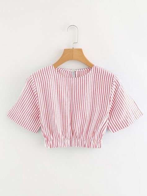 #women #girl #top #ootd #outfit Tops For Girls Stylish, Fancy Shirt, Fashion Tops Blouse, Trendy Fashion Tops, Trendy Blouses, Trendy Blouse Designs, Crop Top Outfits, Fashion Attire, Girls Fashion Clothes