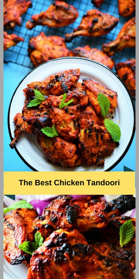 The Best Tandoori Chicken in Oven with the best tandoor flavors! Try this easy recipe soon, the best you will ever have! #chickentandooriindian #chickentandoorirecipe #chickentandoorikabobs #chickentandooriinoven #tandoorichickenbaked #tandoorichickengrilled #tandoorichickenrecipe #tandoorichicken #tandoorichickenmarinade Tandoori Chicken In Oven, Tandoori Chicken Marinade, Creamy Coconut Shrimp, Coconut Shrimp Curry, Chicken In The Oven, Tandoori Recipes, Chicken Tandoori, Shrimp Curry, Indian Chicken Recipes