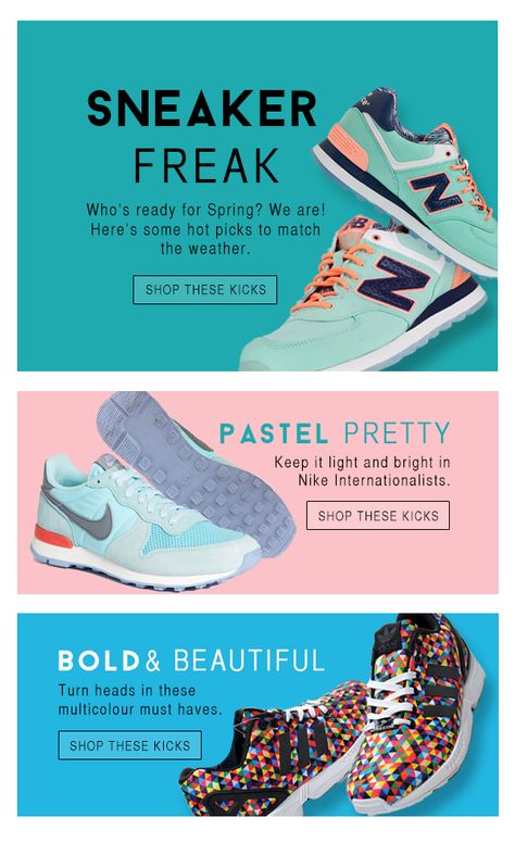 https://www.behance.net/gallery/25349101/Email-Designs Shoe Sale Poster Design, Shoes Banner Design, Shoes Banner Design Ideas, Sneaker Email Design, Shoe Email Design, Sneakers Ads Design, Footwear Banner Design, Facebook Ads Design, Email Layout