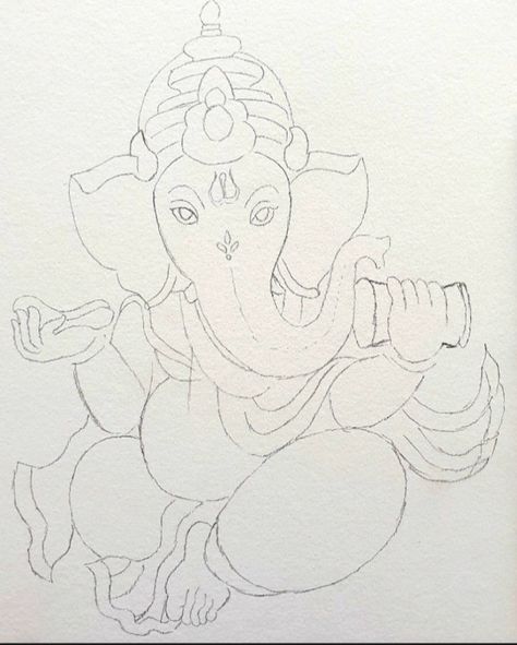 Vinayagar Drawing Image, Ganapathi Images Drawing, Ganapathi Drawing, Ganesha Drawing Sketches, Ganeshji Drawing, Vinayagar Drawing, Ganapati Drawing, Vinayagar Images, Ganesh Ji Drawing