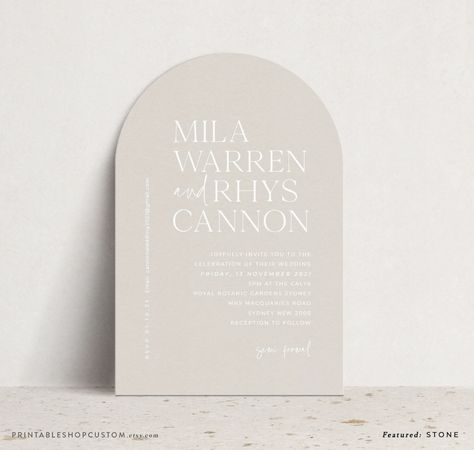 Arch Wedding Invites, Arch Invitation Design, Neutral Wedding Invitations, Sage Green Arch Wedding Invitations, Modern Arch Wedding Invitation, Arch Invitation, Arch Wedding Invitation, Printed Wedding Invitations, Royal Botanic Gardens Sydney