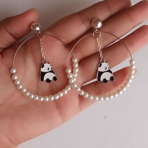 Panda earrings 🐼 Tag a panda lover Gift your panda these earrings 😁 Dm to get your customised jewellery @jainserenejewels Shop link in bio . . (Earrings, panda earrings, small business, shop small, online business, instafashion, pinterest inspired jewllery) . . #smallbusiness #smallbusinessowner #handmadejewelry #jewelleryinindia #jewellerymakingonline #jewellerydesign #uniquejewelry #artisanjewelry #minimaljewels #minimalstyle #explorepage✨ #exploreeverything #minisstore #handcrafted #ha... Panda Earrings, Customised Jewellery, Small Business Shop, Minimal Fashion, Small Shop, Artisan Jewelry, Gift For Lover, Insta Fashion, Online Business