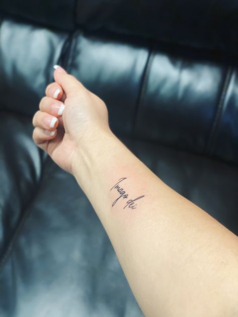 #tattoo #tattooideas #imagodei #smalltattoo #simple Imago Dei Tattoo, Tattoo Fonts, Piercing Tattoo, Triangle Tattoo, Tattoos And Piercings, Small Tattoos, Tattoo Quotes, Tatting, Piercings