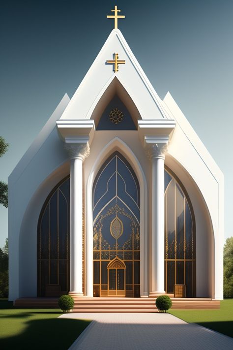 Modern Chapel Design, Church Altar Design Ideas, Church Building Plans, Church Design Architecture, 3 Storey House Design, Church Building Design, Altar Design, Church Interior Design, Modern Church