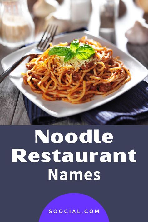 Korean Cafe Name Ideas, Korean Restaurant Name Ideas, Best Cafe Names Restaurant, Restaurant Names Ideas, Spaghetti Restaurant, Noodle Restaurant Logo, New Business Names, Noodle Restaurant, Noodle House