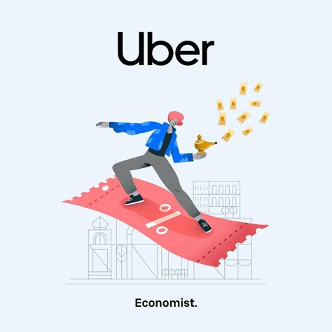 Leo Natsume on Instagram: “The Economist is another illustration for Uber. This one is about passengers that used a lot of discount coupons in 2018!! . . . . #drawing…” Uber Branding, Uber Illustration, Coupon Illustration, The Economist, Job Ads, Discount Illustration, Travel App, Graphic Designs, Discount Coupons