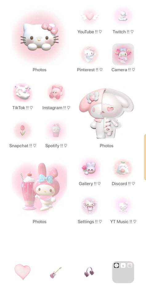 Pink phone theme My Melody Iphone Layout, Iphone Themes Aesthetic Pink, Pink Phone Theme Ideas, Sanrio Iphone Theme, Iphone Theme Ideas Pink, Phone Themes Pink, Sanrio Phone Theme, Cute Iphone Layout Ideas, Iphone Layout Pink