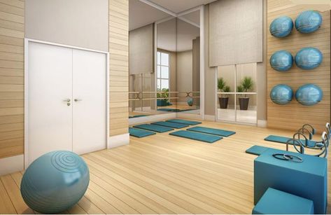 studio inspiration on Pinterest | Pilates Studio, Yoga Studios and ... Pilates Yoga Studio, Home Pilates Studio, Home Pilates, Studio Pilates, Yoga Studio Design, Clinic Interior Design, Ball Storage, Yoga Decor, Storage Idea