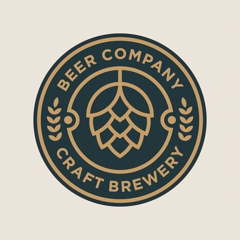 Brewery logo design concept with beer mug, hops, and barley. Perfect for craft brewery, microbrewery, and beer Brewery Logo Design, King Name, Ribbon Lettering, Craft Beer Logo, Beer Logo Design, Brewery Logo, Clean Logo Design, Logo Design Concept, Vintage Badge