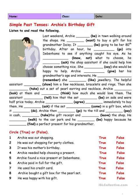 Simple Past Tense Worksheet, Past Tenses, Past Tense Worksheet, English Grammar Exercises, Simple Past, Simple Present Tense, Simple Past Tense, Reading Comprehension Lessons, Past Simple