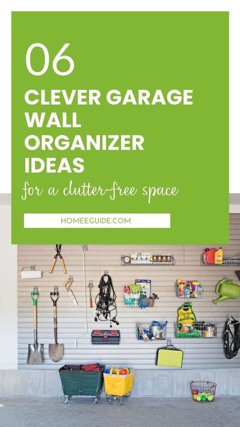 Garage Wall Organizer Ideas Wall Organizer Ideas, Garage Wall Organizer, Sports Equipment Storage, Garage Organization Ideas, Organizer Ideas, Tool Rack, Wall Organizer, Equipment Storage, Garage Walls