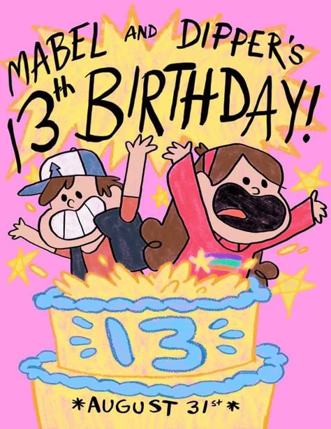 Gravity Falls Birthday, Gravity Falls Party, Gravity Falls Poster, Dipper E Mabel, Libro Gravity Falls, Gravity Falls Journal, Dipper Y Mabel, Disney Mignon, Monster Falls