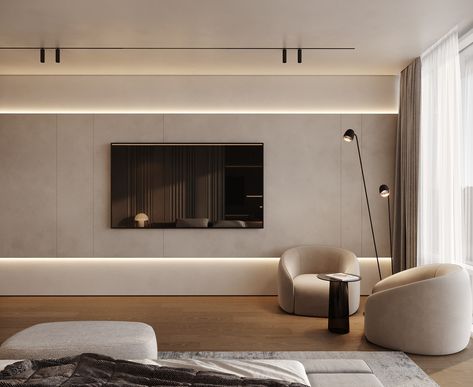 Design Ložnic, Bedroom Tv Wall, Tv Unit Interior Design, Living Tv, Minimal Bedroom, Modern Tv Wall, Tv Room Design, Living Room Design Inspiration, Tv In Bedroom