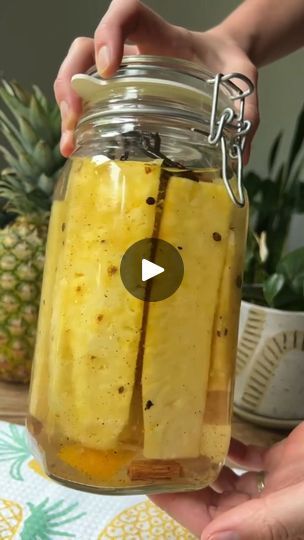 1M views · 11K reactions | Spiced Pineapple Infused Rum 🍍 | Spiced Pineapple Infused Rum 🍍 | By Crowded Kitchen | Did you know that you can turn
any bottle of cheap rum into a delicious spiced pineapple
infused concoction? It's so easy. Just chop up a pineapple
and add it to a big jar. In a pan toast some star anise,
allspice, cloves, peppercorns, cardamom, and cinnamon sticks
until fragrant. Add them to the jar along with a vanilla bean,
orange peel, ginger, and some grated nutmeg. Pour in the rum,
give it a shake and let it infuse for four to seven days
before straining. We saved the pineapple, froze it, and made a
delicious boozy pineapple rum float with coconut milk, lime
juice, and ginger beer. Drunken Pineapple, Liquor Making, Rum Soaked Pineapple, Boozy Pineapple, Rum And Pineapple Juice, Alcohol Soaked Fruit, Infused Rum, Spiced Pineapple, Pineapple Infused Vodka