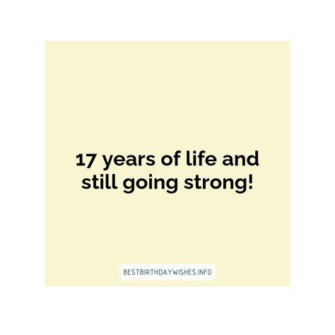 If you're looking for the perfect way to celebrate a special 17th birthday, look no further than these 17 inspiring quotes. Each one has been speciall... | # #BirthdayWishes Check more at https://www.ehindijokes.com/inspiring-quotes-happy-17th-birthday/ Birthday Look, Happy 17th Birthday, Happy Birthday To Me, Quotes Happy, 17th Birthday, Inspiring Quotes, Happy Quotes, Birthday Wishes, Happy Birthday