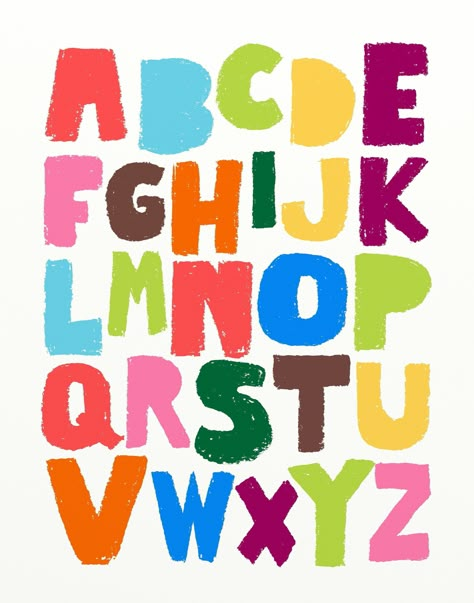 Playroom Alphabet and Numbers Posters - Educational Children's Decor Nursery Branding, Kids Typography, Fonts For Kids, Poster Education, Poster Design Kids, Numbers Poster, Letter Poster, Kids Alphabet, Kids Room Poster