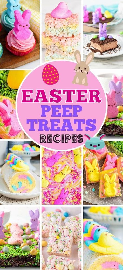 It's time to get into the spirit of Easter with our adorable Peeps recipes! From cute Easter rice krispie treats 🍫 to fun dessert ideas, every bite will make the holiday more joyous 🐇💐. Perfect for your little ones! #EasterPeepsTreats#SpringSweets #CuteEasterTreats Peep Recipes, Peeps Treats, Peeps Recipes, Traditional Easter Desserts, Yummy Easter Desserts, Easter Rice Krispie Treats, Easter Foods, Desserts With Chocolate Chips, Easy Easter Treats