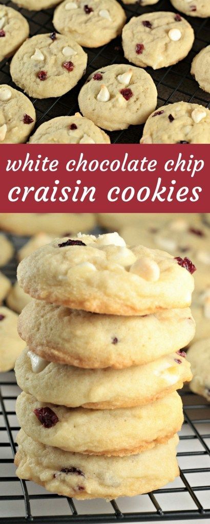 White Chocolate Chip Cookie Recipe, Craisin Cookies, White Chocolate Chip, White Chocolate Chip Cookies, Sugar Cookie Dough, White Chocolate Chips, Homemade Chocolate, Chocolate Chips, Creamy White