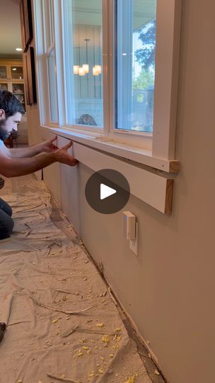 988K views · 10K reactions | Trimming a Window | Window Trim | By Hess Carpentry & Woodwork LLC | Facebook Window Trim Before And After, Window Crown Molding Ideas, Inside Window Trim, Rustic Window Trim, Window Trim Interior, Window Casing Ideas, Modern Window Casing, Interior Window Trim Ideas, Window Frame Ideas