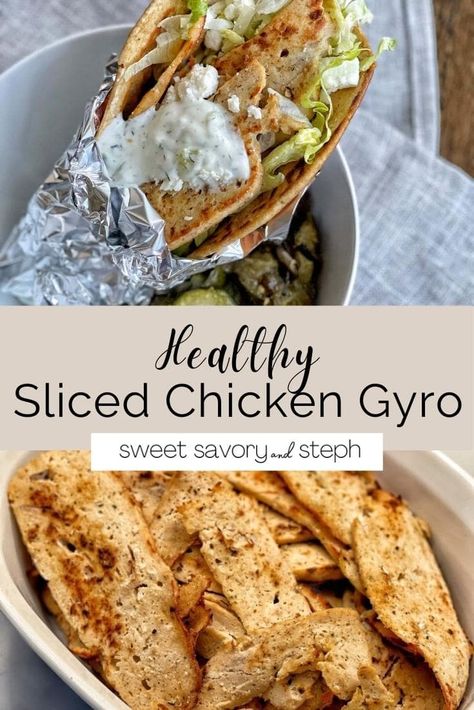 Loaf Pan Chicken, Gyro Meat Recipe, Chicken Loaf, Chicken Gyro Recipe, Chicken Gyro, Gyro Recipe, Chicken Souvlaki, Chicken Gyros, Greek Restaurants