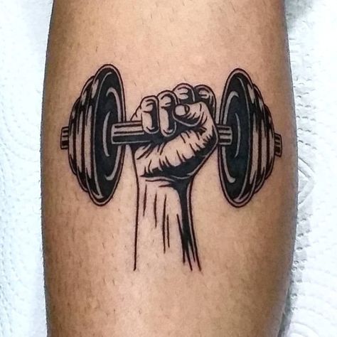 A lot of men who work out will find beauty in fitness inspired designs. Are you a gym junkie? Do you work out from… #mentattoo #skulltattoo Weightlifting Tattoo, Gym Tattoo Ideas, Dumbbell Tattoo, Gym Tattoo, Tattoo Ideas Males, Fitness Tattoo, Sport Tattoos, Army Tattoos, Elements Tattoo