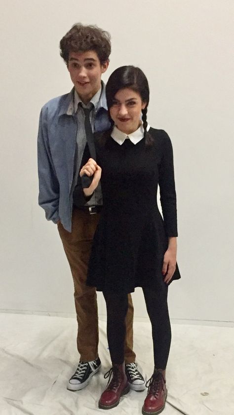 Lucas Beineke and Wednesday Addams Wednesday And Joel Costume, Halloween Costumes Wendsday Adams, Lucas Beineke Addams Family, Wednesday Addams And Lucas, Wednesday Addams Couple Costume, Wensday Adams Halloween Costumes, Wednesday Adams Couple Costume, Wednesday And Lucas, Lucas Beineke