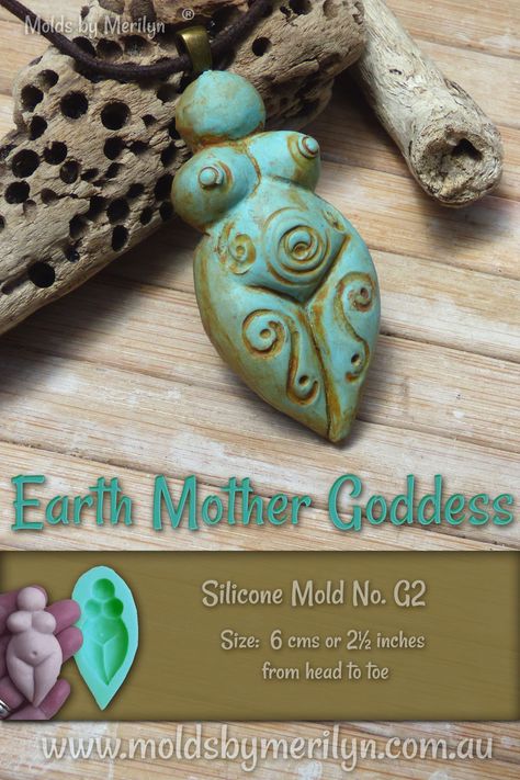 Spiritual Clay Ideas, Mother Earth Sculpture, Clay Goddess Diy, Goddess Clay Sculpture, Adjustable Spiritual Polymer Clay Jewelry, Earth Mother Goddess, Polymer Clay Goddess, Witch Craft Supplies, Clay Goddess