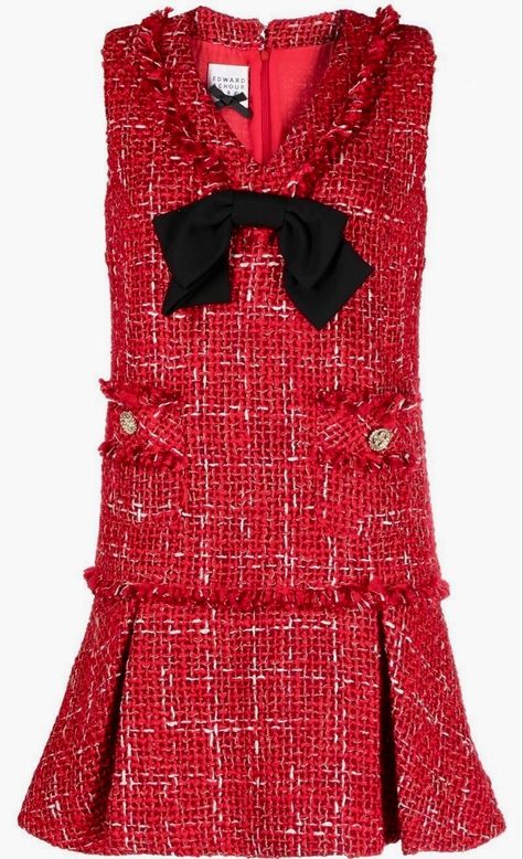 Red Tweed Dress, Tweed Outfits, Blue Tweed Dress, Tweed Mini Dress, Fashion Inspiration Board, Paris Woman, Black Prom, Tweed Dress, Red Mini Dress