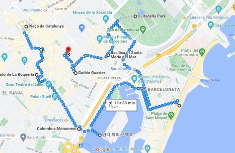 Barcelona on Foot: A Barcelona Self-Guided Walking Tour Barcelona Walking Tour, Barcelona Walking Tour Map, Barcelona Day Trips, Barcelona Tourist Attractions, Italy Cruise, Barcelona Tourist, Barcelona Map, Barcelona 2023, Barcelona Trip