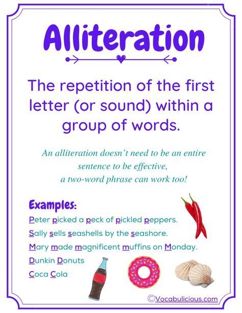 Brainstorming Template, Alliteration Examples, Alliteration Activities, Catchy Lines, Two Word Phrases, Free Planner Templates, Delicious Ice Cream, Vocabulary Lessons, English Grammar Worksheets